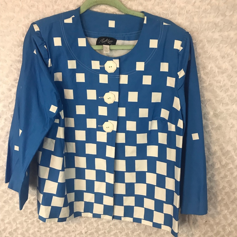 Russel Kemp Vintage Retro Blue Checkered Jacket